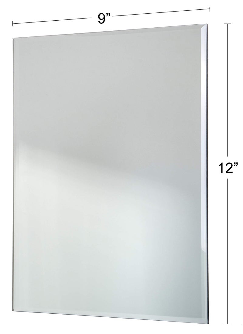 Red Co. 9" x 12" Large Decorative Frameless Beveled Edge Wall Hanging Mirror, Rectangular - Image 4